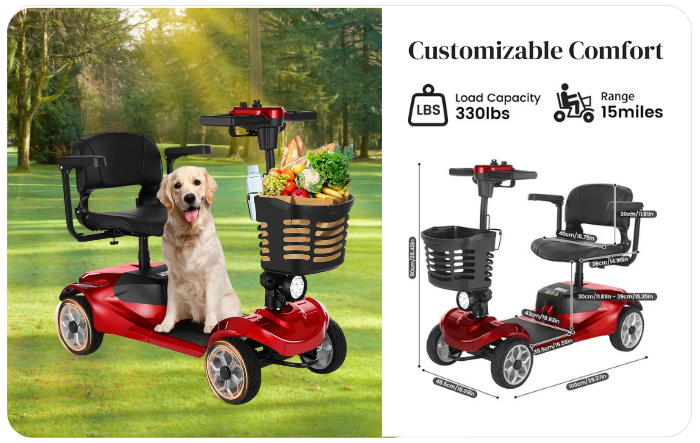 Red Mobility Scooter